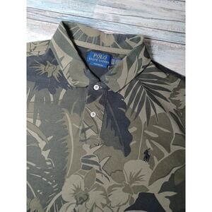 Polo Ralph Lauren Men's XXL Classic Fit Palm Camo Mesh Polo Shirt
